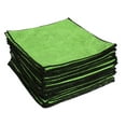 thumbnail image 2 of Eurow Microfiber Cleaning Towels Green with Black Trim 12 x 12in 350 GSM 50 Pack, 2 of 7