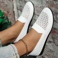 thumbnail image 2 of Wensltd Women Wide Width Shoes Comfortable Shallow Mouth Knit Casual Work Walking Shoes Black, 2 of 5