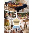 thumbnail image 6 of Basketball, Tablecloth Square Table Cloth 60x60, Waterproof Outdoor Table Cloth Decorative Table Cover Protectors, Sports Black Orange Washable Table Cover for Kitchen Dinning Party, 6 of 8