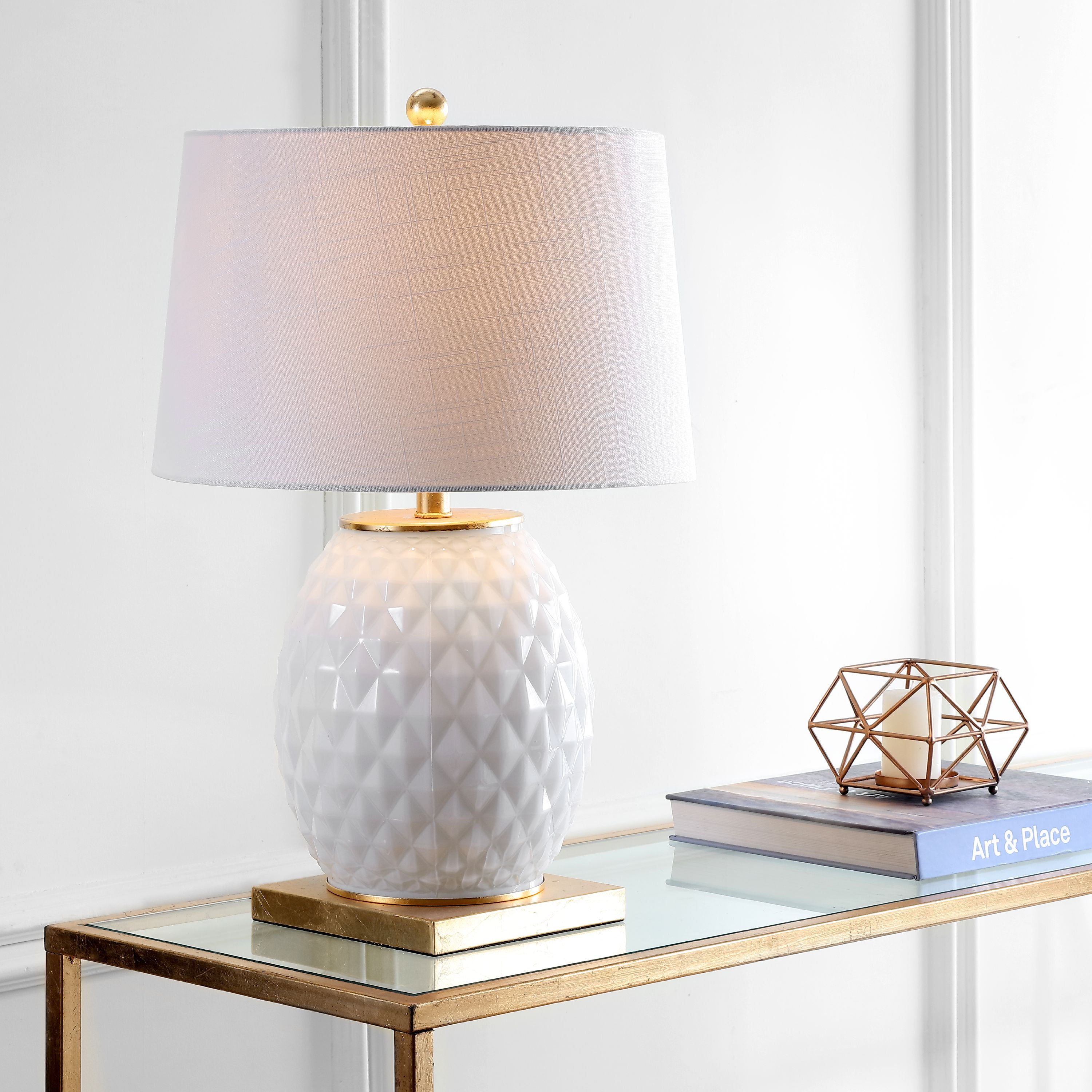 white gold table lamp