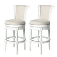 thumbnail image 1 of Open Box Maven Lane Pullman Swivel Stool, Alabaster White, Bar Height (2 Pack), 1 of 6