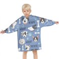 thumbnail image 3 of Dog with Woof and Bark Blanket Hoodies for Kids 6-13YR Oversize Wearable Blanket Hoodies for Boys Girls Teens, 3 of 7