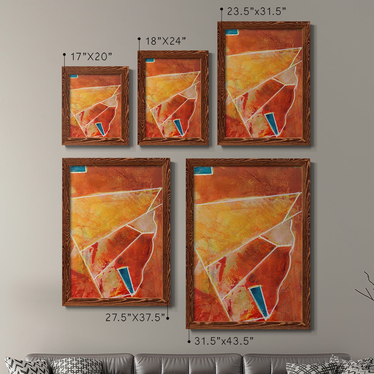 Primary Connection III - Premium Framed Canvas 2 Piece Set - Ready to Hang