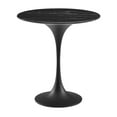 thumbnail image 1 of Sofa Side Table, Round, Black, Artificial Marble, Metal Steel, Modern Contemporary Mid-Century, Kitchen Room Cafe Bistro Restaurant Hospitality, 1 of 6