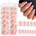 thumbnail image 1 of Press on Nails Lifextol 216 unidades, punta francesa blanca mediana, 1 of 6