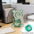 thumbnail image 4 of Aodebiao USB Rechargeable Mini Fan with Pencil Sharpener, Portable Desktop Fan for Office Home Desk, Cute Bear Scooter Design Personal Fan, Quiet Cooling Fan with Adjustable Speed, Fan, 4 of 6