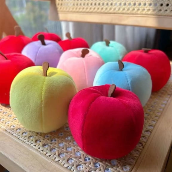 2026 New Apple Plush Toys, Stuffed Animals Toys Apple Soft Pillow Toys, Cute Decompression Plush Toy Table Companion, Best Birthday Gifts for Holiday Xmas Easter for Friend (Apple, 4PCS)