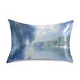 thumbnail image 7 of Yayeee Pillowcase Standard Size Set of 2 Satin Wrinkle Resistant Pillow Case, Plants and River, 7 of 7