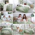 thumbnail image 5 of King 4 Piece Bedding Set Vintage Green Texture Soft Breathable Duvet Cover and Pillowcase, Farm Retro Shabby Wall Art Duvet Cover Set Bed Sheets for Bedroom Dormitory Guest Room, 5 of 9