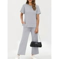thumbnail image 3 of Conjunto Deportivo de Dos Piezas para Mujer, Informal, de Corta y Pantalón . Gris M, 3 of 5