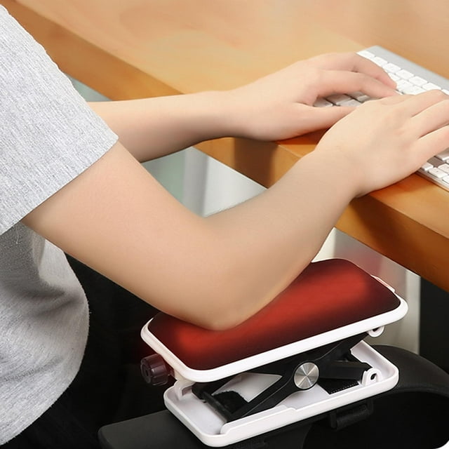 Almohadilla para reposabrazos de silla de escritorio de altura ajustable, almohadillas para codo de asiento, cubierta fácil de instalar, fija con marco blanco Macarena Almohadillas para reposabrazos