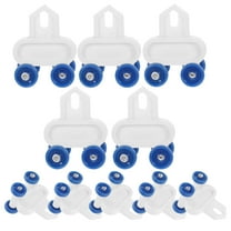 Soimiss 20Pcs Plastic Curtain Track Rollers Lightweight Curtain Gliders for Smooth Sliding
