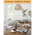 thumbnail image 5 of 15 Inch Round Placemats Set of 6, Grey Snowman Christmas Non Slip Heat Insulation PP Table Mats, Xmas Tree Snowflake Elk Winter Washable Place Mats for Kitchen Dining Party Table Decor, 5 of 7