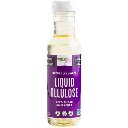 Wholesome Yum Liquid Allulose Sweetener Syrup - Natural Zero Calorie Sugar Substitute - 0 Net Carbs Gluten Free No Erythritol Keto Non GMO (16.7 oz)