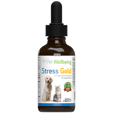 UPC: 0661822600177 | Pet Wellbeing Natural Cat Stress & Anxiety Relief – Stress Gold 2oz (59 ml)