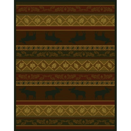 United Weavers Marshfield Genesis Area Rugs 133 10743 Southwestern United Weavers Marshfield Genesis Area Rugs 133 10743 Southwestern Lodge Moose Fl Leaves Rug