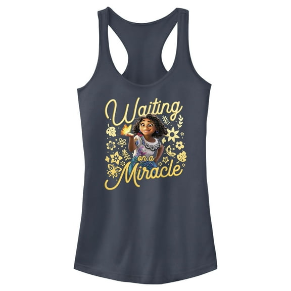 Junior's Encanto Mirabel Waiting on a Miracle Racerback Tank Top Indigo Small