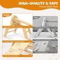 thumbnail image 5 of Pikler Triangle Set, 5 in 1 Wooden Montessori Climbing Toys Baby Indoor Playground Gym, Foldable Indoor Climbing Toys with Ramp, Arch Climber, Baby Climbing Toys for Toddlers 1-3 Inside-Small, 5 of 7