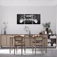 thumbnail image 4 of Manfei Video Game Theme Canvas Wall Art Bedroom, Gray Black Hexagon Framed Wall Art Set of 3, Gamer Gaming Wall Decor for Living Room, Luxurious Bedroom Decoration, 4 of 6