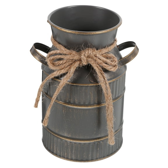 Rustic Large Vase for Flowers Retro Milk Bottle Vase 14.50X12.00X9.00CM Grey