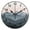 Black, variant on 9.84in Layered Mountain PVC Canvas Wall and Table Clock with Canvas Texture, Black or Gold Hands