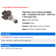 thumbnail image 2 of High Beam and Low Beam Headlight Bulb - Compatible with 2005 - 2020 Ford F-350 Super Duty 2006 2007 2008 2009 2010 2011 2012 2013 2014 2015 2016 2017 2018 2019, 2 of 2