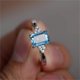 thumbnail image 2 of 1pc Women's Square Colored Diamond & Gemstone Ring, 2 of 2