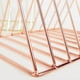 thumbnail image 4 of Organizador de archivos de metal de estilo moderno, triangular, de hierro, para escritorio Oro rosa, 4 of 9