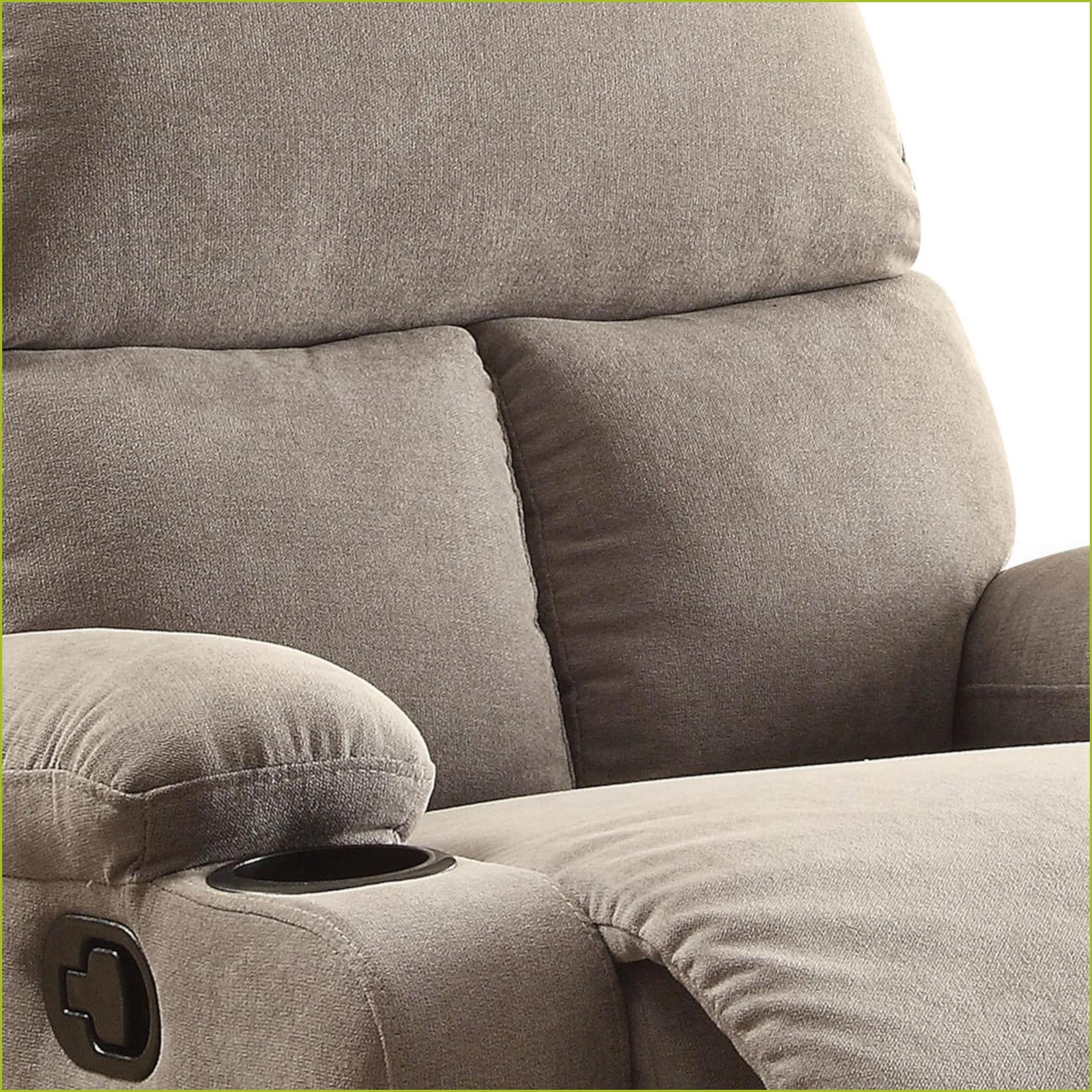 Recliners with Cup Holder, Charcoal Gray Linen Motion Recliner | Charcoal Gray | Fabric+Metal