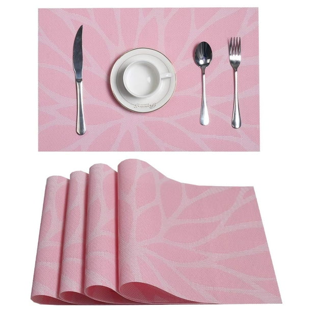 Coolmade Placemats for Dining Table Washable Placemat Set of 4 Heat