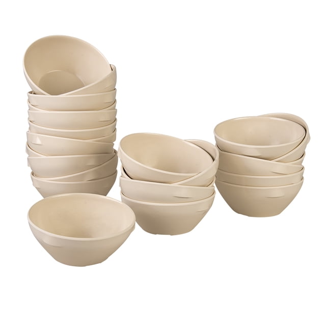 Bowl Mediano de Melamina 260 ml. Santa Anita 24 Piezas Color Arena