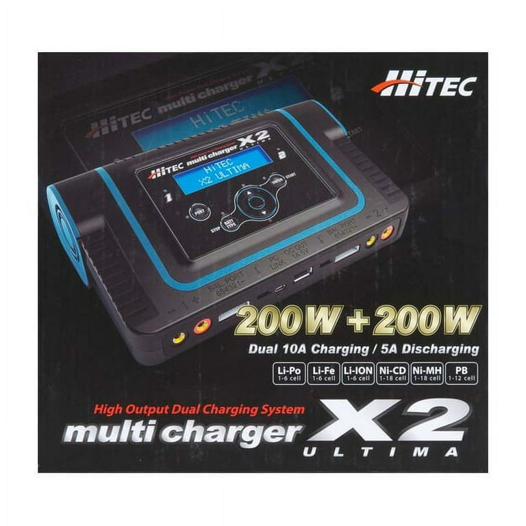 【HiTEC】multi chargerX2 ULTIMA X2 Ultima Dual 200 Watt Multi-Charger - Walmart.com
