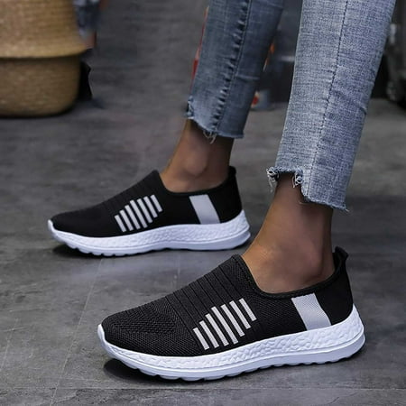 

Aueoeo Sneakers for women running shoes Fashion Ladies Stretch Cloth Large Size Women s Casual Sports Weaving Shoes