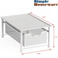 thumbnail image 2 of Simple Houseware Stackable Cabinet Basket Drawer Organizer, White, 2 of 8