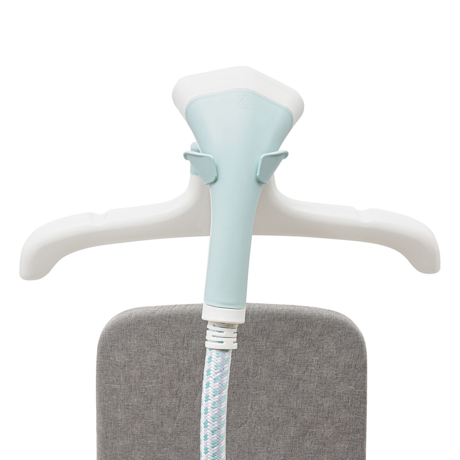 Standing Garment Steamer - Garment Hanger Steamer for Clothes Standing Flat Hanging with Ironing Board 98℃ - 10 Level Adjustment, Heats in 45 Seconds for 60+min Continuous Steaming (White)