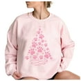 thumbnail image 3 of Lovskoo Sweatshirt for Women Christmas Printed Long Sleeves Blouse Round Neck Casual Tunic Tops Pink, 3 of 4