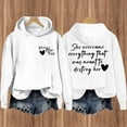 thumbnail image 2 of Ruyang Women's Fashionable Round Neck Casual Letter Printed Long Sleeve Top Hooded Sweatshirt Women Casual Sweatshirts, 2 of 8