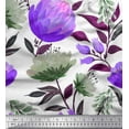 thumbnail image 1 of Soimoi Cotton Duck Fabric Leaves & Floral Artistic Print Sewing Fabric Yard 42 Inch Wide, 1 of 3