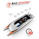 thumbnail image 4 of Control Remoto Twin Motor 2Ch Barco De Alta Velocidad Rc Racing Boats Juguete Al Aire Libre 2.4Ghz Noticed FN003276-01, 4 of 5