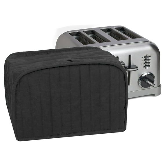 RITZ Four-Slice Toaster Kitchen Appliance Cover (APPLIANCE NOT INCLUDED), Black