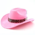 thumbnail image 1 of Western Cowboy Hat With Curved Brim For Outdoor Travel And Riding Adventures In Country Style, 1 of 3
