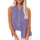 thumbnail image 3 of Vestidos Casuales Para Mujer, Blusas De Mujer De Moda Camiseta informal de verano para mujer, sin mangas, lisa, con cuello vuelto, 3 of 8