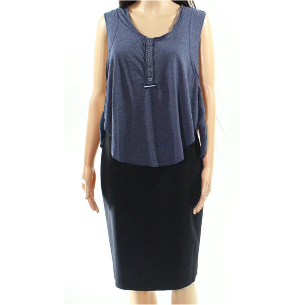 Free People - Camiseta sin mangas para mujer, color azul, grande Free People Camiseta sin mangas