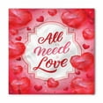 thumbnail image 1 of All You Need Is Love Bandana, Romantic Message with Hearts, Unisex Head and Neck Tie, by Ambesonne, 1 of 2