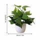 thumbnail image 2 of Plantas artificiales en maceta: bonsái verde con maceta redonda blanca para el hogar, la mesa de la cocina o interiores, 2 of 2