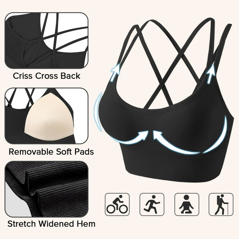 Buy online Pack Of 3 Cotton Sports Bra from lingerie for Women by Komy for  ₹679 at 53% off