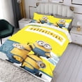 thumbnail image 3 of Minions Conjunto de sábanas temático, trío de piezas, cómodo y amigable con la piel, diseño único, regalo de decoración para el hogar para familiares, amigos y fans,140X210cm, 3 of 6