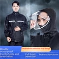 thumbnail image 1 of Traje impermeable dividido Pantalones de lluvia para adultos Impermeable reflectante de cuerpo completo anti-tormentas para montar en bicicleta engrosado, 1 of 5