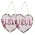 thumbnail image 4 of Masteelf Pink Heart Door Sign for Valentine's Day Decoration Wood Material Smooth Durable 2Pcs, 4 of 8