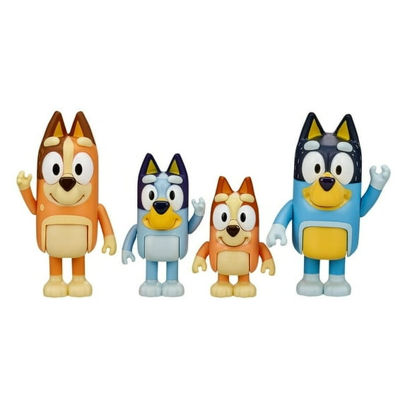 Bluey & Family Action Figure 4-Pack | Bluey | Bingo Chilli | Bandit